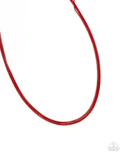 Load image into Gallery viewer, Paparazzi “Corded Champion” Red Necklace Earring Set - Paparazzi Accessories
