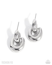 Load image into Gallery viewer, Paparazzi “Scheduled Study” Silver Post Earrings - Paparazzi Accessories
