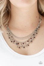 Load image into Gallery viewer, Paparazzi "Financially Fabulous" Purple Necklace Earring Set - Paparazzi Accessories
