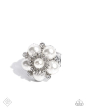 Load image into Gallery viewer, Paparazzi “Friendly Flair” White Stretch Ring - Paparazzi Accessories
