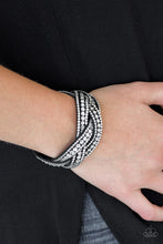 Load image into Gallery viewer, Paparazzi “Bring On The Bling” Black Snap  Bracelet - Paparazzi Accessories

