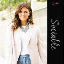 Load image into Gallery viewer, Paparazzi “The Sociable” Zi Collection Silver Necklace Earring Set - Paparazzi Accessories
