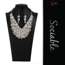 Load image into Gallery viewer, Paparazzi “The Sociable” Zi Collection Silver Necklace Earring Set - Paparazzi Accessories

