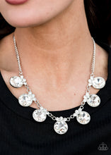 Load image into Gallery viewer, Paparazzi &quot;GLOW-Getter Glamour&quot; White Necklace Earring Set - Paparazzi Accessories
