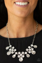 Load image into Gallery viewer, Paparazzi “Debutante Drama” White Necklace Earring Set - Paparazzi Accessories
