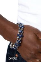 Load image into Gallery viewer, Paparazzi “Teasing Torrent” Blue Stretch Bracelet - Paparazzi Accessories
