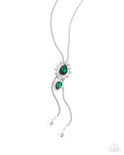 Load image into Gallery viewer, Paparazzi “London Layers”  Green Necklace Earring Set - Paparazzi Accessories
