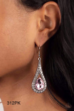 Load image into Gallery viewer, Paparazzi “A- Lister Attitude” Pink Dangle Earrings
