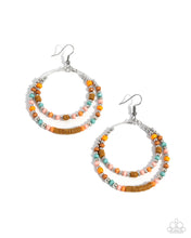 Load image into Gallery viewer, Paparazzi “Audacious Arrangement” Orange Dangle Earrings - Paparazzi Accessories
