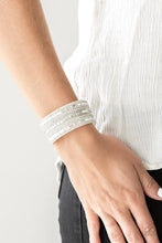 Load image into Gallery viewer, Paparazzi “Rebel Radiance” White Bracelet - Paparazzi Accessories
