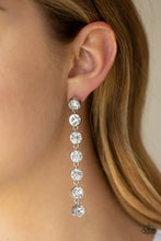 Load image into Gallery viewer, Paparazzi “Dazzling Debonair" White Post Earrings - Paparazzi Accessories
