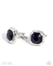 Load image into Gallery viewer, Paparazzi “Humble Hallmark” Black Cuff Links - Paparazzi Accessories
