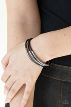 Load image into Gallery viewer, Paparazzi "Maverick" Black Magnetic Bracelet - Paparazzi Accessories
