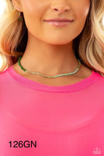 Load image into Gallery viewer, Paparazzi “Backstage Beauty” Green Necklace Earring Set
