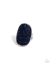 Load image into Gallery viewer, Paparazzi “Exaggerated Elitist” Blue Stretch Ring - Paparazzi Accessories
