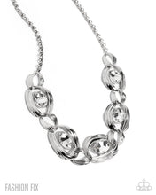 Load image into Gallery viewer, Paparazzi “Ambitious Ambiance” White Necklace Earring Set - Paparazzi Accessories
