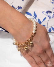 Load image into Gallery viewer, “Charming Candidate” Gold Stretch Bracelet - Paparazzi Accessories
