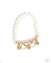 Load image into Gallery viewer, “Charming Candidate” Gold Stretch Bracelet - Paparazzi Accessories
