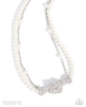 Load image into Gallery viewer, Paparazzi “Select Sass” White Necklace Earring Set - Paparazzi Accessories
