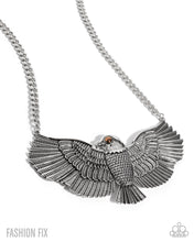 Load image into Gallery viewer, Paparazzi “Proud as an Eagle&#39;s Scream” Silver Necklace Earring Set - Paparazzi Accessories
