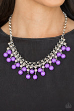 Load image into Gallery viewer, Paparazzi “Friday Night Frindge" Purple Neck lace Earring Set - Paparazzi Accessories
