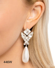 Load image into Gallery viewer, Paparazzi “Pearly Promenade” White Earrings - Paparazzi Accessories
