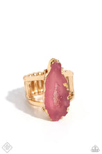 Load image into Gallery viewer, Paparazzi “Mineral Masterpiece” Pink Stretch Ring
