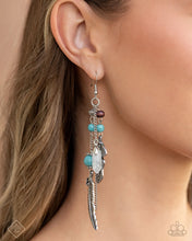 Load image into Gallery viewer, “Restful Runway” Blue Dangle Earrings - Paparazzi Accessories
