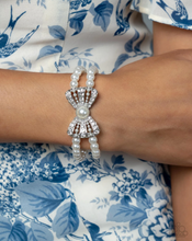 Load image into Gallery viewer, “Admirable Aria” White Stretch Bracelet - Paparazzi Accessories
