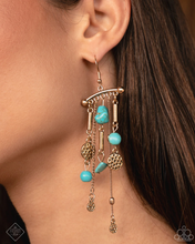 Load image into Gallery viewer, “Coachella Cascade” Blue Dangle Earrings - Paparazzi Accessories
