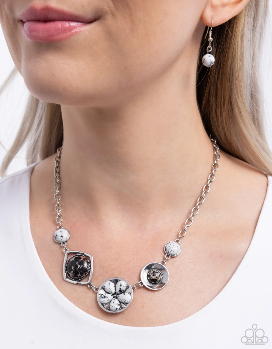 “Stony Someday” Black Necklace Earring Set - Paparazzi Accessories
