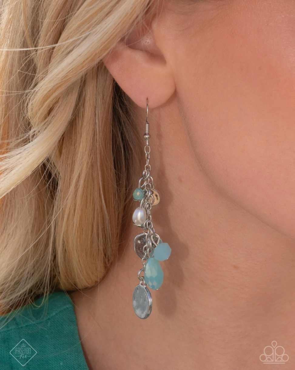 Paparazzi “Refreshing Rapture” Blue Dangle Earrings - Paparazzi Accessories
