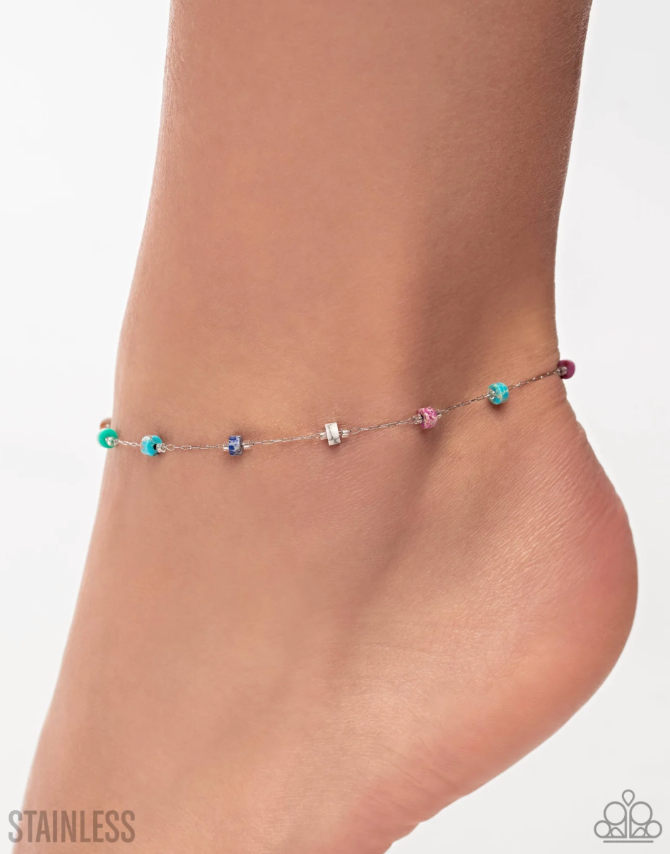 Paparazzi “Stony Surrender” Multi Anklet - Paparazzi Accessories