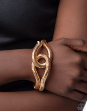 Load image into Gallery viewer, Paparazzi “Interlocked Ignition” Gold Clasp Bracelet - Paparazzi Accessories
