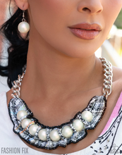 Load image into Gallery viewer, Paparazzi “Timeless Tweed” Black Necklace Earring Set - Paparazzi Accessories
