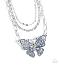 Load image into Gallery viewer, Paparazzi “Winged Wonder” Blue Necklace Earring Set - Paparazzi Accessories
