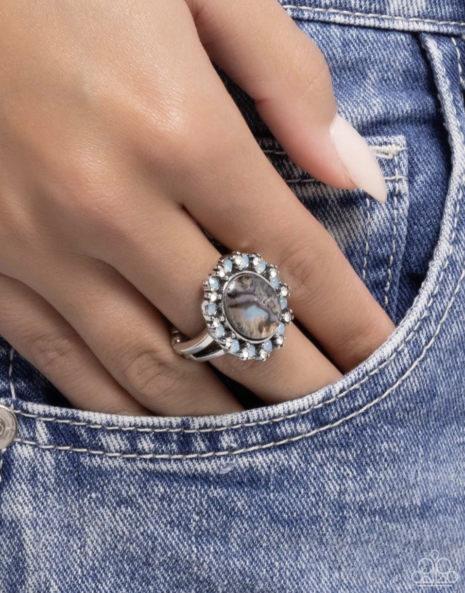 Paparazzi “Poised and Perfect” Blue Stretch Ring - Paparazzi Accessories