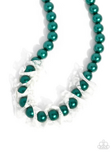 Load image into Gallery viewer, Paparazzi “Distinguished Desire” Green Necklace Earring Set - Paparazzi Accessories
