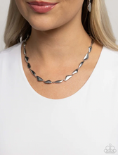 Load image into Gallery viewer, Paparazzi “Sharp Soliloquy” Silver Necklace Earring Set - Paparazzi Accessories
