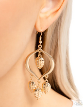 Load image into Gallery viewer, Paparazzi “Leafy Landmark” Gold Dangle Earrings - Paparazzi Accessories
