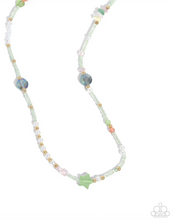 Load image into Gallery viewer, Paparazzi “Sensational Sunset” Green Necklace Earring Set - Paparazzi Accessories
