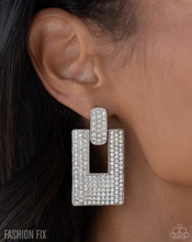 Load image into Gallery viewer, Paparazzi "Sophisticated Stage' White Post Earrings - Paparazzi Accessories
