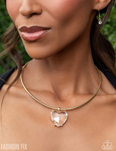 Load image into Gallery viewer, Paparazzi "Faceted Finery" Gold Necklace Earring Set - Paparazzi Accessories
