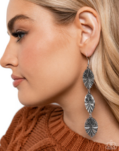 Load image into Gallery viewer, Paparazzi “Rustic Range” Silver Dangle Earrings - Paparazzi Accessories
