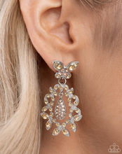 Load image into Gallery viewer, Paparazzi “Whimsically Content” Yellow Post Earrings - Paparazzi Accessories
