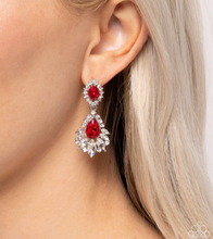 Load image into Gallery viewer, Paparazzi “Self-Composed” Red Post Earrings - Paparazzi Accessories
