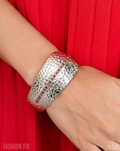 Load image into Gallery viewer, Paparazzi “Spontaneous Surety” Red Hinge Bracelet - Paparazzi Accessories
