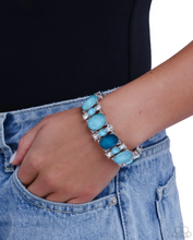 Load image into Gallery viewer, Paparazzi “Moderate Moment” Blue Stretch Bracelet - Paparazzi Accessories

