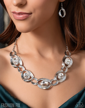 Load image into Gallery viewer, Paparazzi “Ambitious Ambiance” White Necklace Earring Set - Paparazzi Accessories
