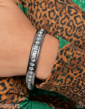Load image into Gallery viewer, Paparazzi “Dangerously Defiant” Black Hinge Bracelet - Paparazzi Accessories
